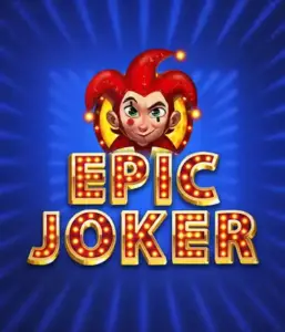 Experience the vibrant world of the Epic Joker game by Relax Gaming, showcasing a cheerful joker with a flaming hairstyle set against a luminous blue background. This image depicts the fun and excitement of classic slots, perfect for players who enjoy a nostalgic touch, delivering a charming adventure.